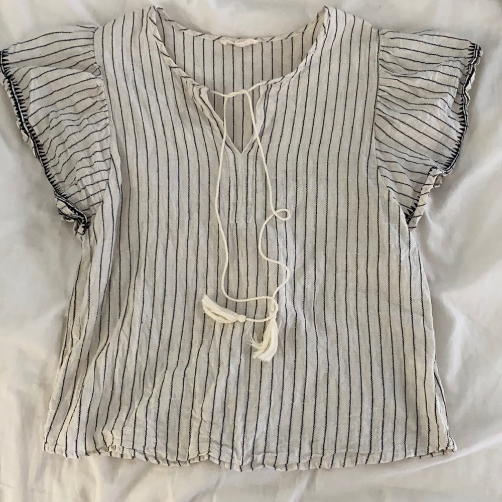 Cotton Short Sleeve Blouse
